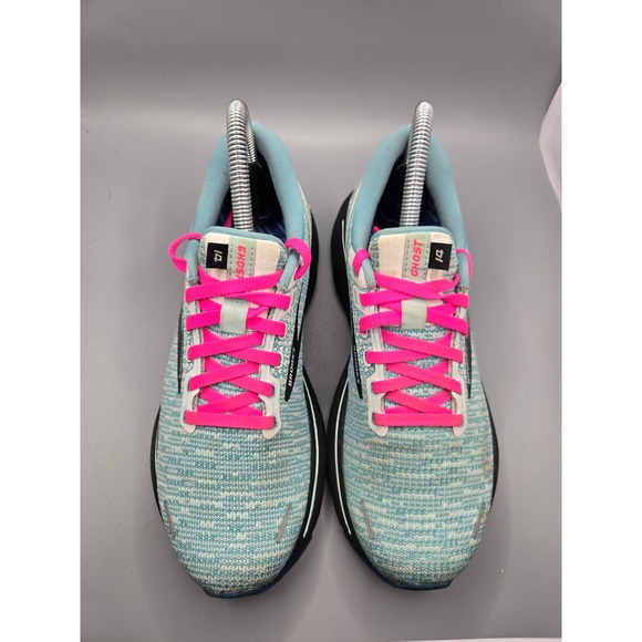 Brooks Ghost 14 Women's Running Shoes Size‎ 7 Teal Pink Running Walking Training - Picture 3 of 9